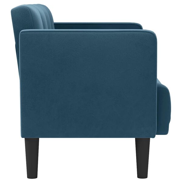 vidaXL Zweisitzer-Sofa Blau 111 cm Samt
