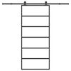 vidaXL Schiebet&uuml;r mit Beschlag 90x205 cm ESG-Glas & Aluminium
