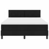 vidaXL Boxspringbett mit Matratze Schwarz 140 x 190 cm Stoff