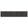 vidaXL zaunset 5 Stk. 872 x 186 cm WPC und Aluminium Schwarz