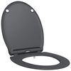 vidaXL Toilettensitz Anthrazit 45,5 x 37,5 x 3,8 cm Duroplast