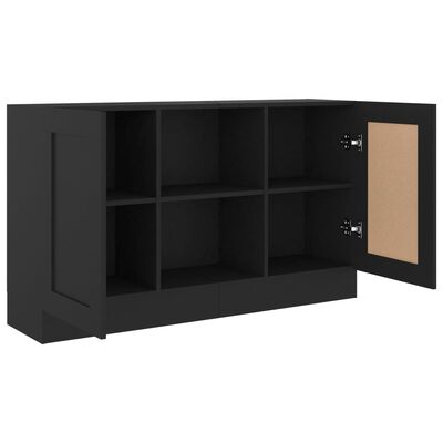vidaXL - Zwarte - Eiken - Kast - 80 - x - 50 - x - 200 - cm - - - Geëngineerd - Hout