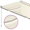 vidaXL Markise Manuell Einziehbar mit Rollo & LED 3x2,5 m Creme