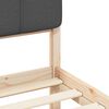 vidaXL Bettgestell mit gepolstertem Kopfteil Dunkelgrau 75 x 190 cm