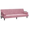 vidaXL Schlafsofa mit Armlehnen Rosa Samt