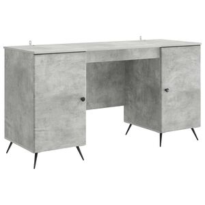 vidaXL Schreibtisch Betongrau 142,5 x 50 x 75 cm Holzwerkstoff