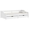 vidaXL Tagesbett mit 2 Schubladen IRUN Wei&szlig; 90x200cm Massivholz Kiefer