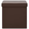 vidaXL Hocker mit Stauraum Braun PVC
