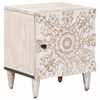 vidaXL Nachttisch Wei&szlig; 40 x 33,5 x 46 cm Massivholz Mango
