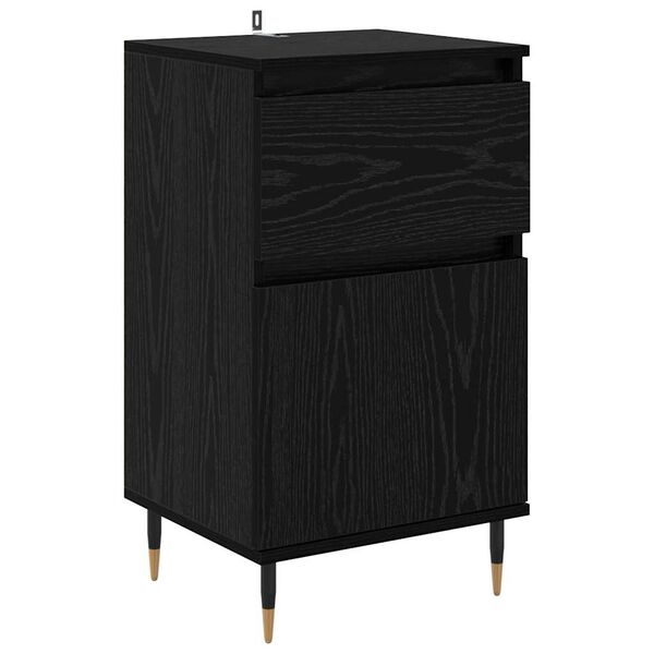vidaXL Sideboard mit Schubladen Schwarz Eichen-Optik 40 x 35 x 70 cm