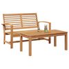 vidaXL Bank 2 pcs Braun Massivholz Teak