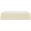 vidaXL Ottoman-Bett mit Matratze Creme 140x190 cm Stoff