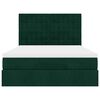 vidaXL Ottoman-Bett mit Matratzen Dunkelgr&uuml;n 160x200 cm Samt