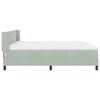 vidaXL Boxspringbett mit Matratze Hellgrau 200 x 180 cm Polyester