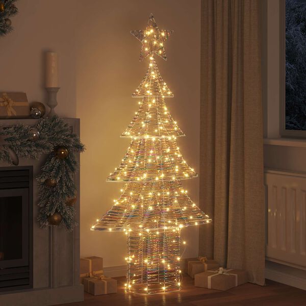 vidaXL Weihnachtsbaum mit 240 LEDs Warmwei&szlig; 180 cm PET