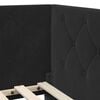 vidaXL Eckbettgestell mit Matratze Schwarz 90 x 200 cm Samt