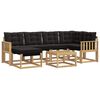 vidaXL Outdoor-Sofagarnitur 7 stk. Wei&szlig; und Schwarz