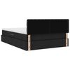 vidaXL Bett mit Stauraum und LED mit LED Schwarz 140 x 200 cm Stoff