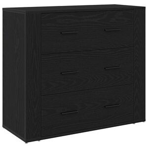 vidaXL Sideboard Schwarz Eichen-Optik 80 x 33 x 70 cm Holzwerkstoff