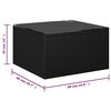 vidaXL 10-tlg. Garten-Lounge-Set mit Kissen Poly Rattan Schwarz