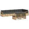 vidaXL Outdoor-Sofagarnitur 8 pcs Wei&szlig; und Anthrazit Polyester