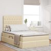 vidaXL Bett mit Stauraum und LED mit LED Creme 120 x 200 cm Polyester