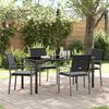 vidaXL Garten Essgruppe 5 pcs Schwarz und Hellgrau PE-Rattan