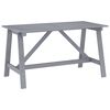 vidaXL Garten-Esstisch Grau 140x70x73,5 cm Akazie Massivholz