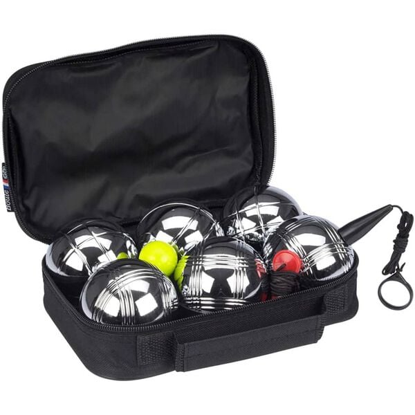 Get & Go Spiel Boule-Set VI 6 Kugeln Silbern 52JV-CHR-Uni