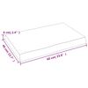vidaXL Tischplatte 60x40x(2-6) cm Massivholz Behandelt Baumkante