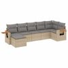 vidaXL Patio Sofa Set 6-Sitzer Beige and Grey