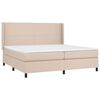 vidaXL Boxspringbett Matratze Cappuccino-Braun 200x200cm Kunstleder