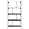 vidaXL B&uuml;cherregal 5 B&ouml;den Grau Sonoma 76x32x158 cm Holzwerkstoff