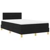 vidaXL LED Boxspringbett mit Kopfteil Schwarz 120 x 200 cm Stoff