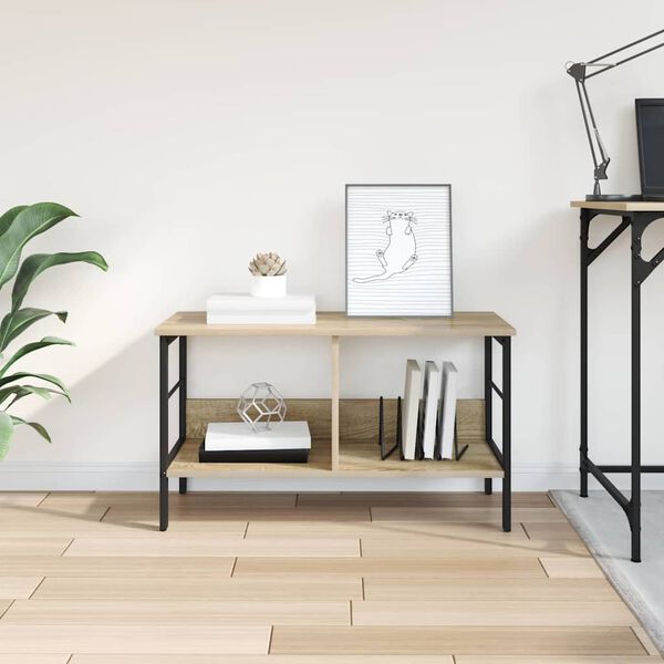 vidaXL B&uuml;cherregal Sonoma-Eiche 82 x 32 x 47 cm Holzwerkstoff