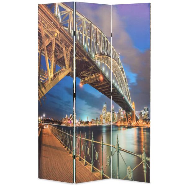 vidaXL Raumteiler klappbar 120 x 170 cm Sydney Harbour Bridge