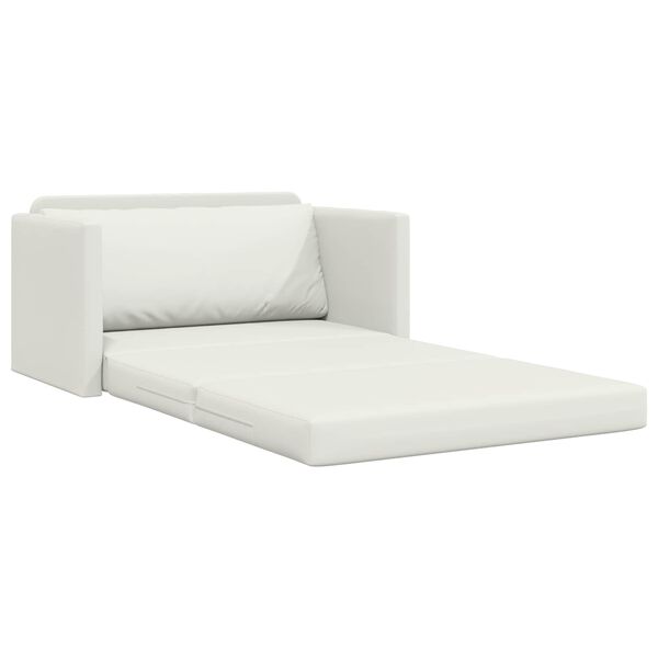 vidaXL Schlafsofa 110cm Wei&szlig; Kunstleder