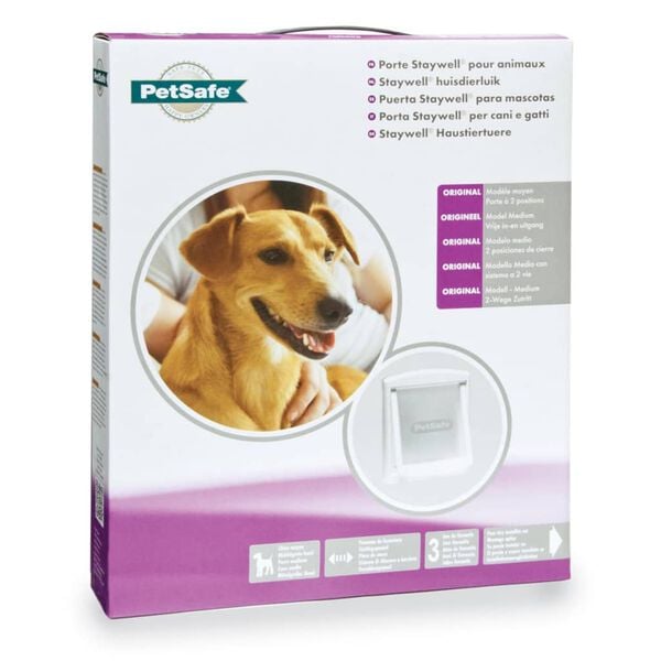 PetSafe Haustiertür 2-Wege 740 Mittelgroß 26,7x22,8 cm Weiß