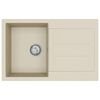 vidaXL Waschbecken Beige 780 x 500 mm 80% Quarz und 20% Harz