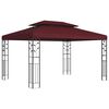 vidaXL Pavillon 3,97 x 2,96 x 2,68 m Weinrot Polyester und Stahl