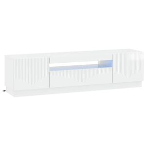 vidaXL LED-TV-Schrank Hochglanz Wei&szlig; Holzwerkstoff