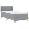 vidaXL Boxspringbett mit Matratze Hellgrau 80 x 200 cm Stoff