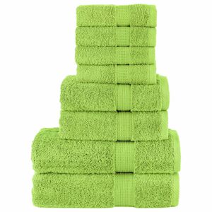 vidaXL 8 tlg. Premium-Handtuch-Set SOLUND Apfelgr&uuml;n 600 g/m&sup2;