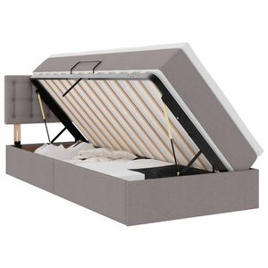 vidaXL Aufbewahrungsbett mit Matratze Taupe 90 x 190 cm Samt