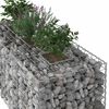 vidaXL Gabionen Hochbeet Silber 140 x 60 x 55 cm Verzinkter Stahl