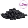 vidaXL Polierte Kiesel 10 kg Schwarz 2-5 cm