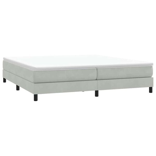 vidaXL Boxspringbett ohne Matratze Hellgrau 200x210 cm Samt