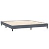 vidaXL Boxspringbett ohne Matratze Dunkelgrau 200x220 cm Samt