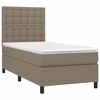 vidaXL Boxspringbett mit Matratze & LED Taupe 80x200 cm Stoff