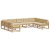 vidaXL Outdoor-Sofagarnitur 9 stk. Wei&szlig; und Beige